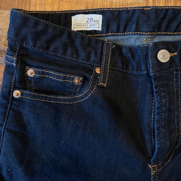 GAP dark denim perfect boot jeans - 28 S - Picture 5 of 10